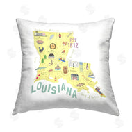 Carla Daly | Fun Yellow Louisiana State Map