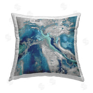 Danielle Carson | Abstract Blue Water Foam Swirl