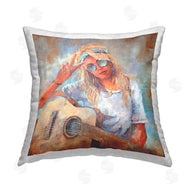 Bill Drysdale | Boho Guitarist Woman Peace Sign