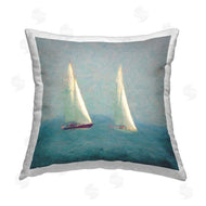Graffi*Tee Studios | Two Sailboats Foggy Ocean Waves