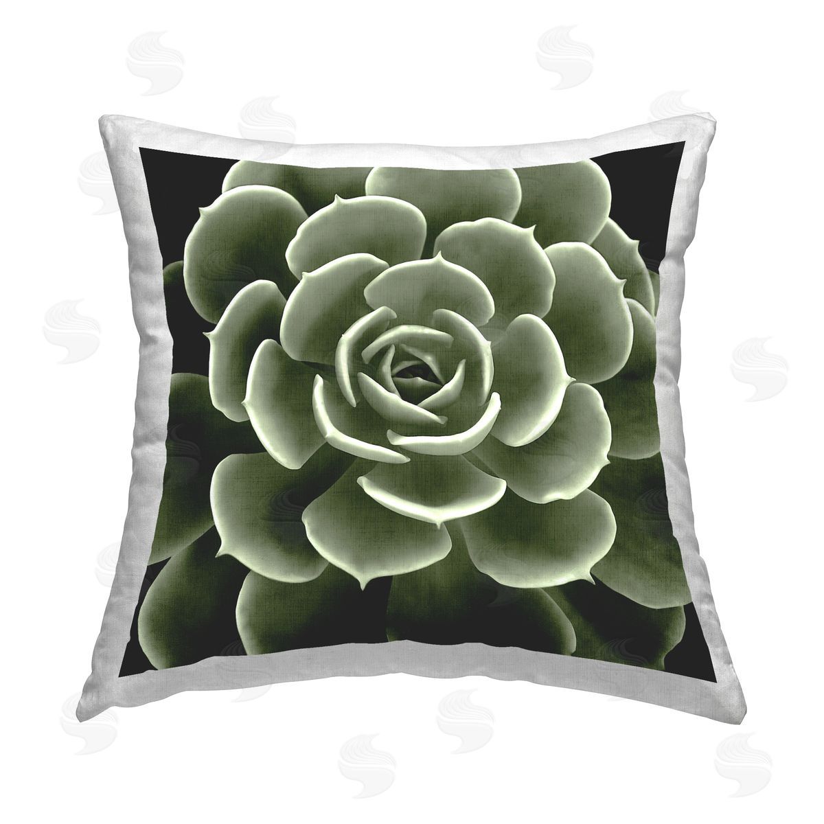 Succulent Leaves Botanical Plant Decorative Printed Pillow, Home Decor by Lindsay Benson