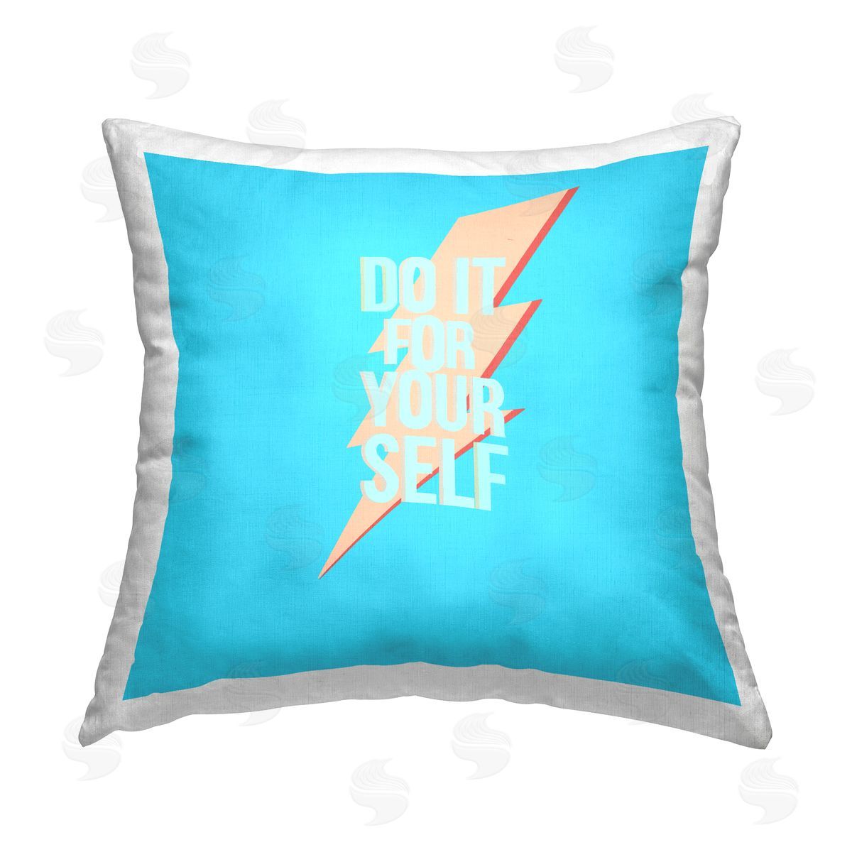 Do It For Yourself Bolt Decorative Printed Pillow, Home Decor by Ashley Singleton