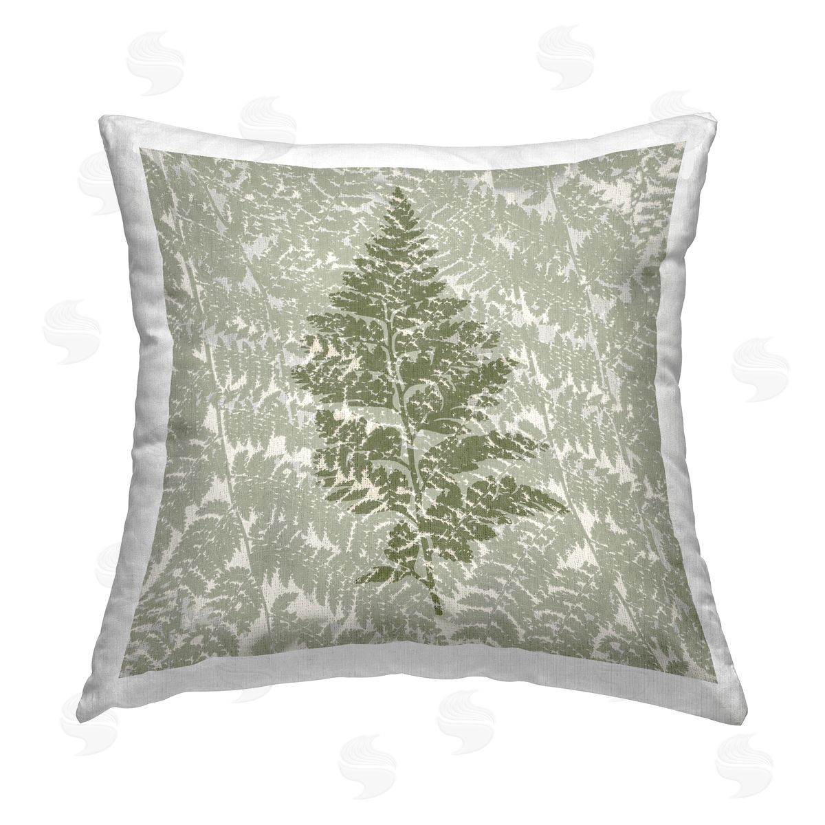 Fern Pattern Leaf Cottage Nature Decorative Printed Pillow, Home Decor by Stupell Studio