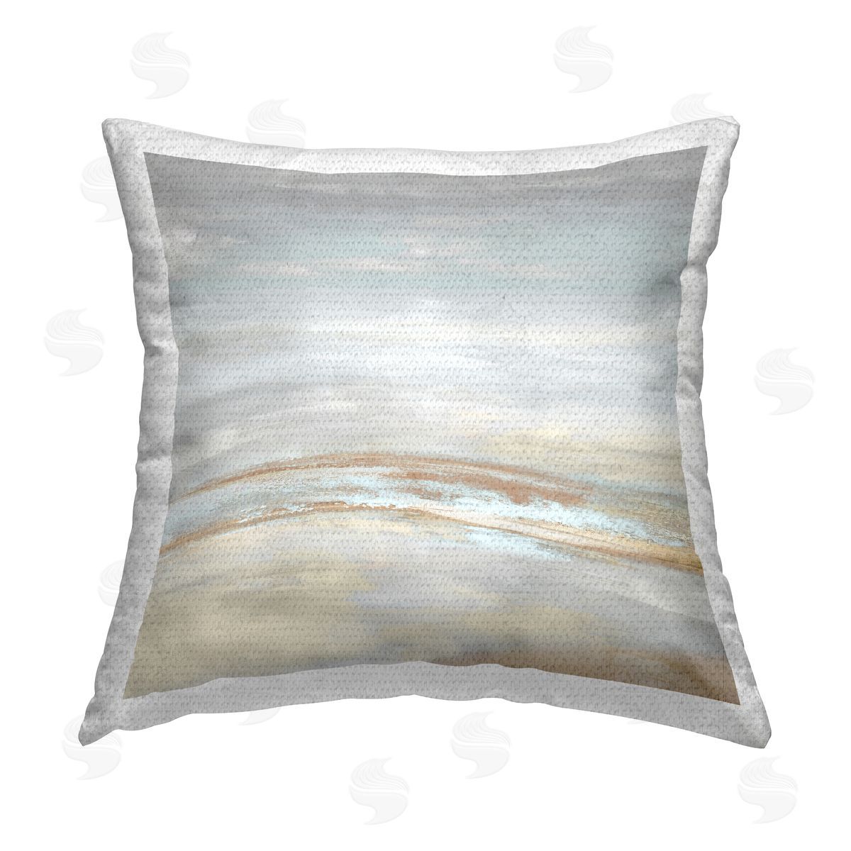 Abstract Neutral Beach Landscape Outdoor Printed Pillow, Home Decor by Rachel Springer