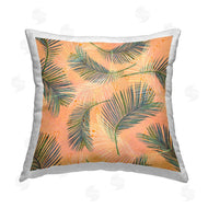Raquel Maciel | Bold Orange Palm Leaves Pattern