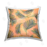 Raquel Maciel | Bold Orange Palm Leaves Pattern