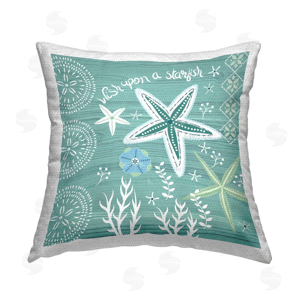 Wish Upon A Starfish Outdoor Printed Pillow, Home Decor by Sharon Lee