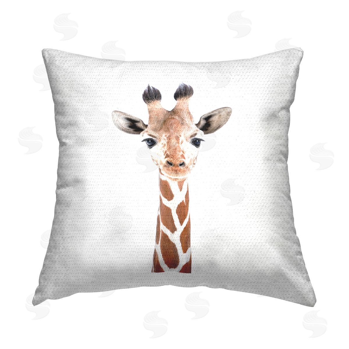 Casual Giraffe Portrait Outdoor Printed Pillow, Home Decor by Katherin Pienaar