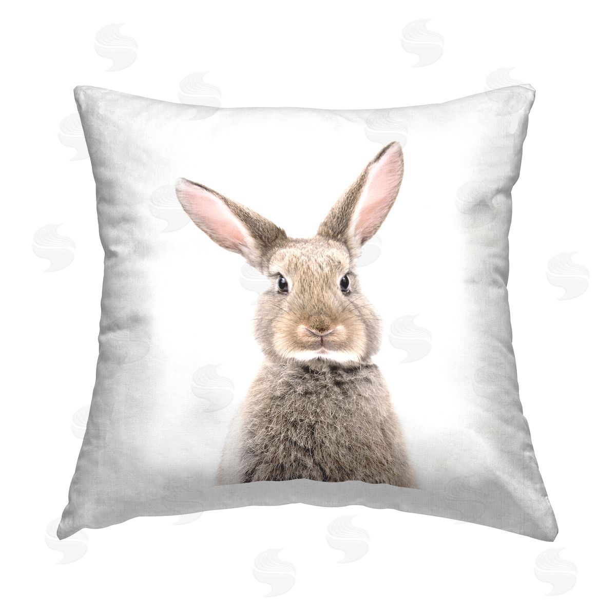 Cute Bunny Casual Portrait Face Decorative Printed Pillow, Home Decor by Katherin Pienaar