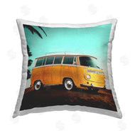 Elephant Stock | Yellow Van on Tropical Beach