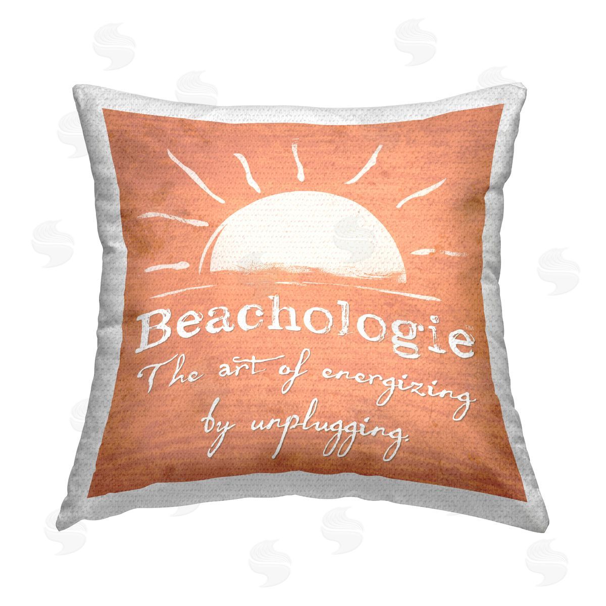 Beachologie Energize By Unplugging Outdoor Printed Pillow, Home Decor by Graffi*Tee Studios