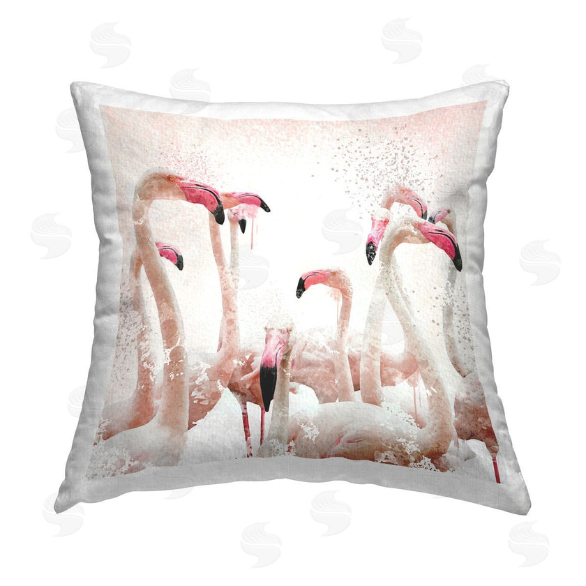 Elephant Stock | Pastel Pink Flamingo Flock