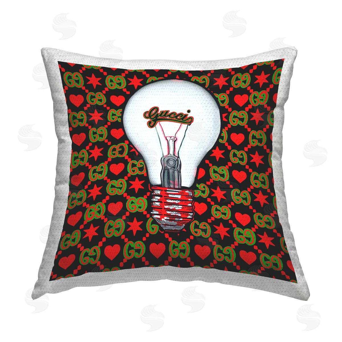 Bold Glam Brand Lightbulb Outdoor Printed Pillow, Home Decor by Amelia Noyes