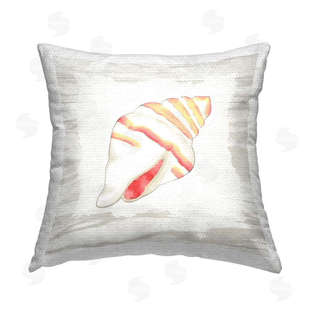 Nautical Conch Shell Outdoor Printed Pillow, Home Decor by Anne Bailey