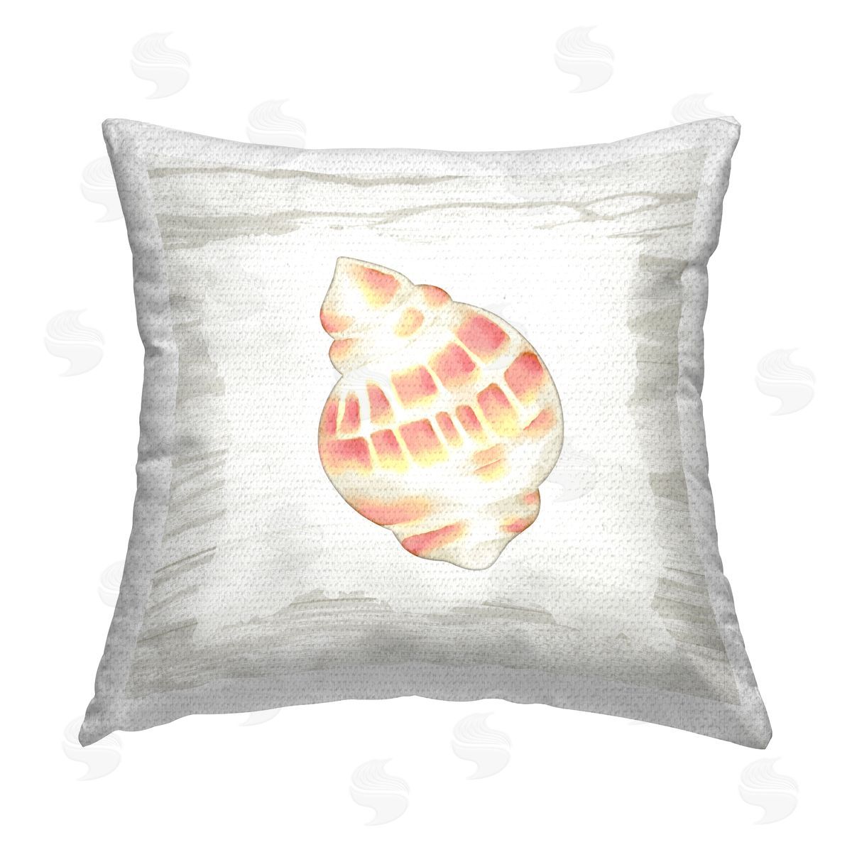 Beach Life Seashell Patterned Outdoor Printed Pillow, Home Decor by Anne Bailey