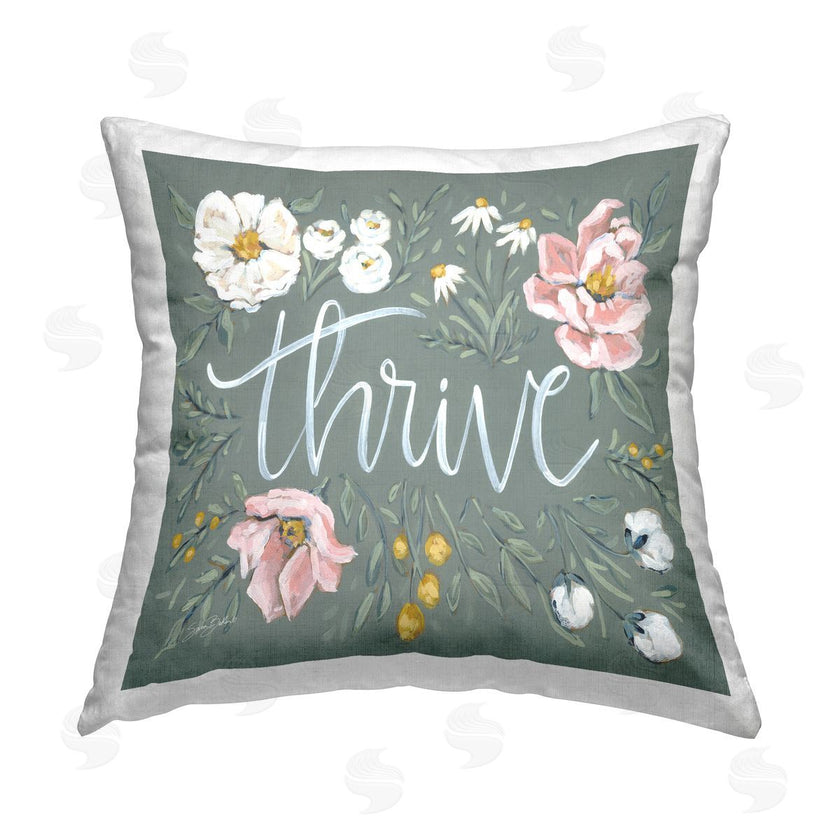 Sara Baker | Thrive Green Floral Phrase