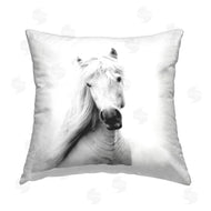 Elephant Stock | White Windblown Stallion Horse