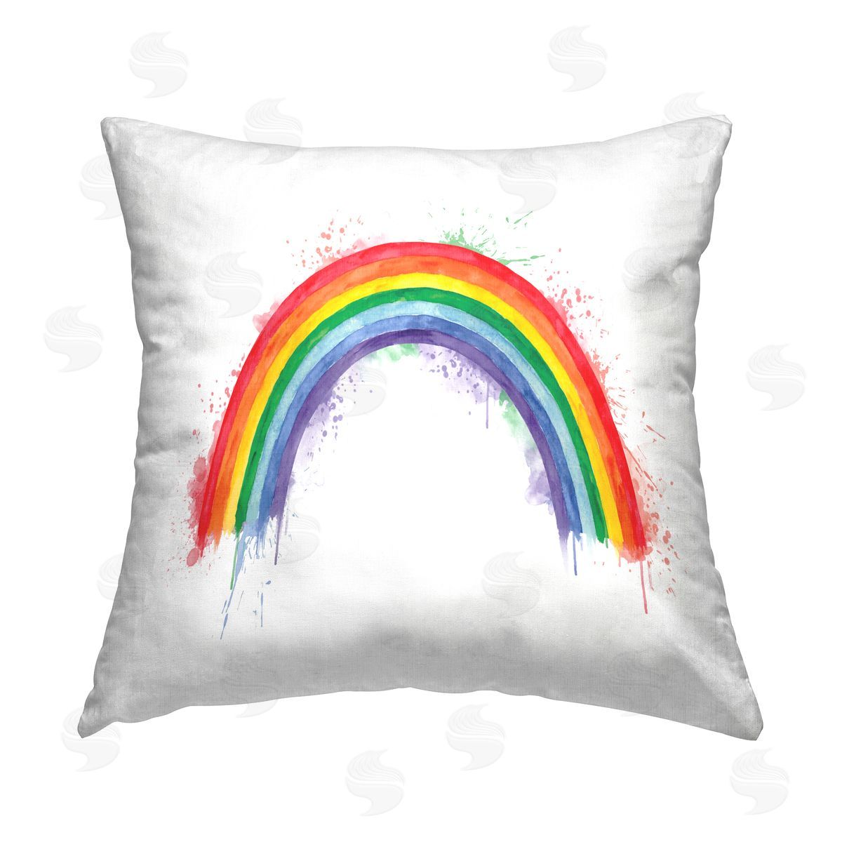 Rainbow Splash Nature Decorative Printed Pillow, Home Decor by Elephant Stock