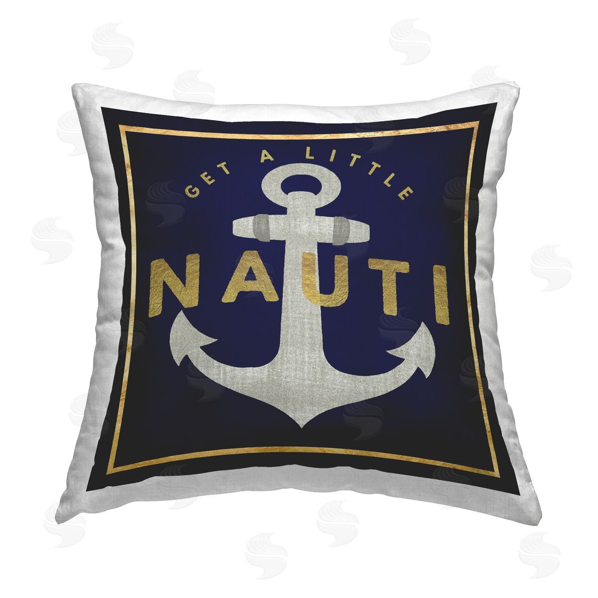 Get Nauti Maritime Anchor Decorative Printed Pillow, Home Decor by Graffi*Tee Studios