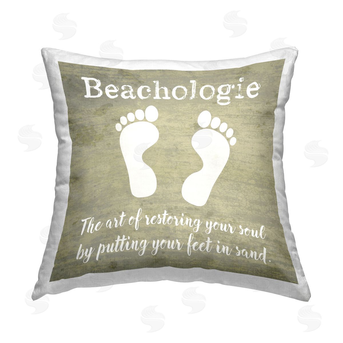 Beachologie Definition Phrase Decorative Printed Pillow, Home Decor by Graffi*Tee Studios