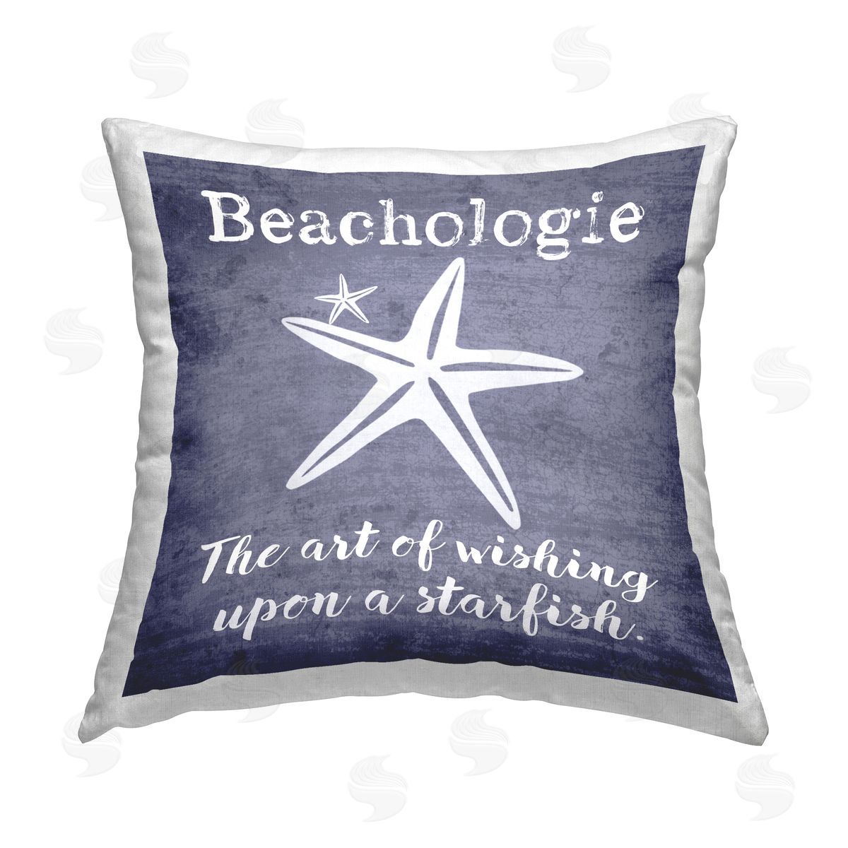 Beachologie Wish Upon Starfish Decorative Printed Pillow, Home Decor by Graffi*Tee Studios