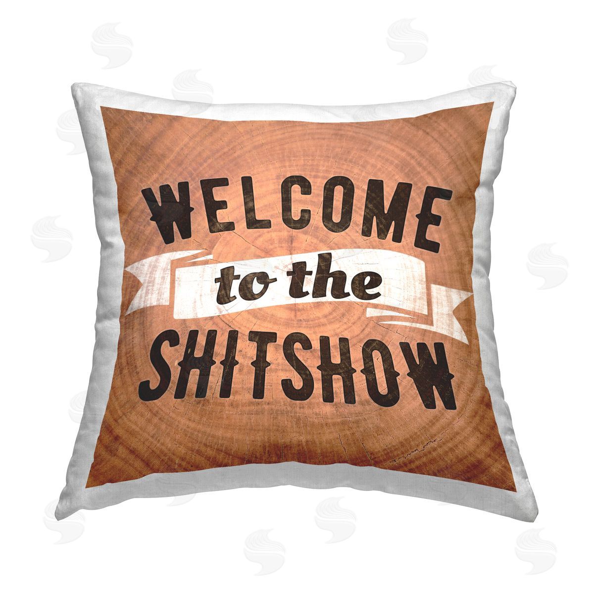 Welcome to Sh*tshow Phrase Decorative Printed Pillow, Home Decor by Elephant Stock