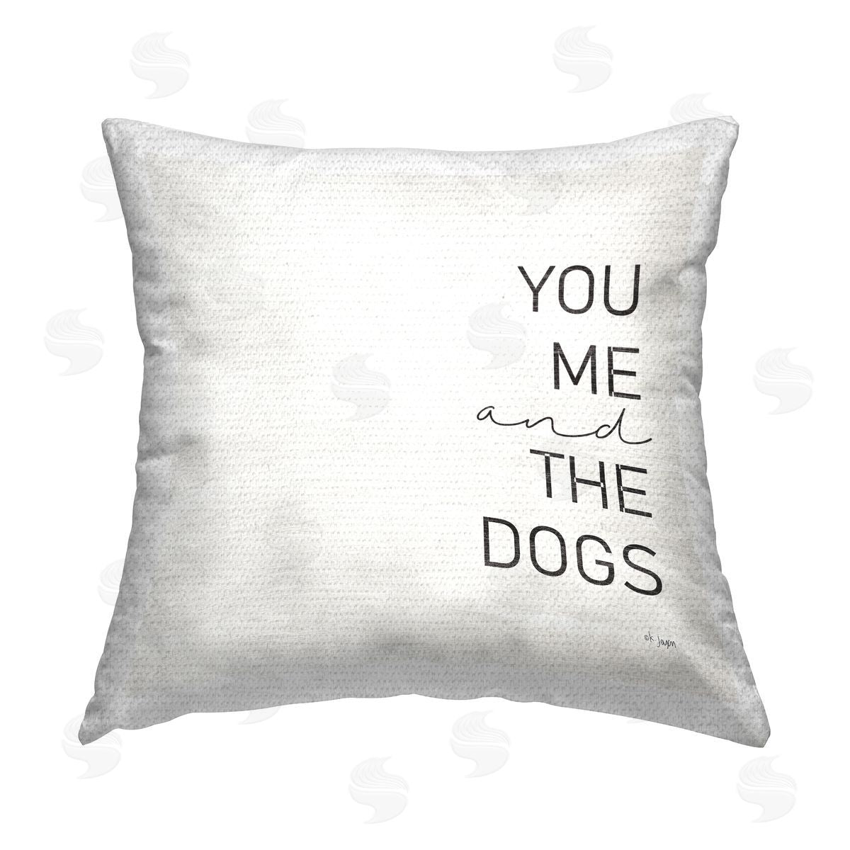You Me & The Dogs Phrase Outdoor Printed Pillow, Home Decor by Jaxn Blvd.