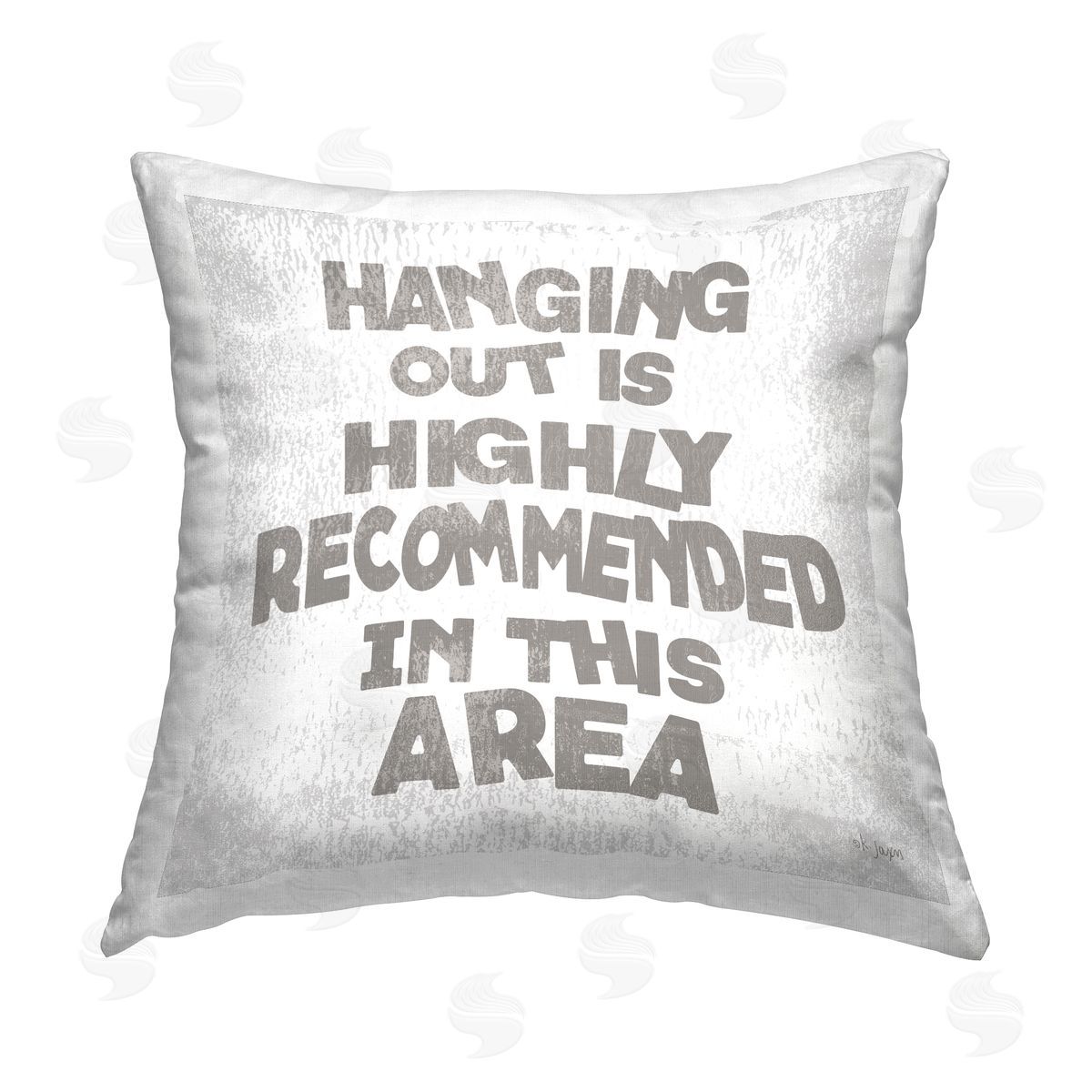 Hanging Out Recommended Phrase Decorative Printed Pillow, Home Decor by Jaxn Blvd.