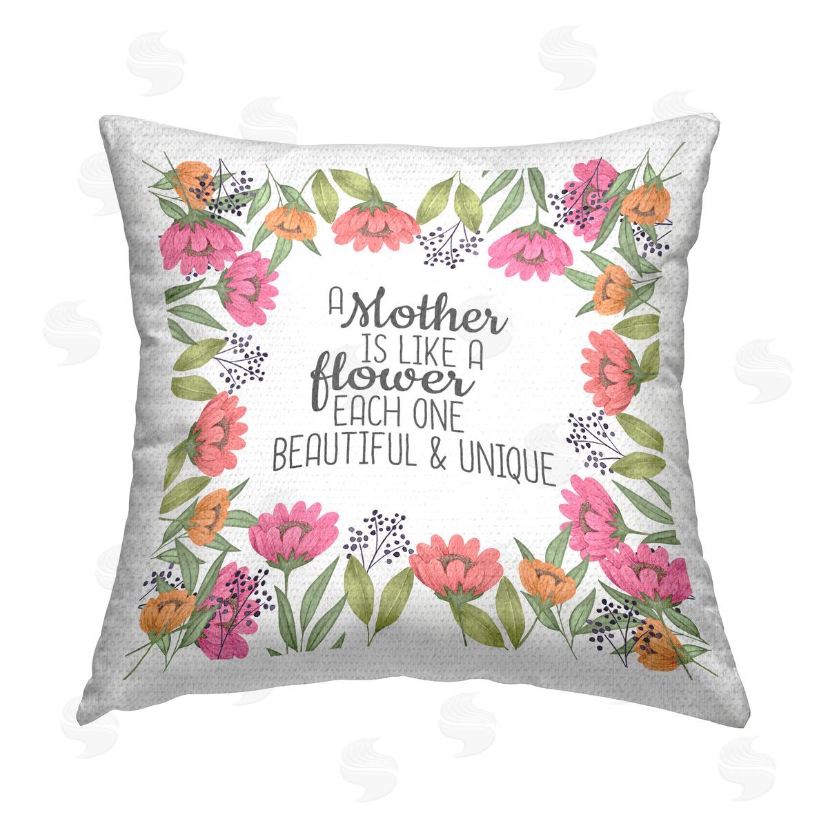 Floral Mother's Day Phrase Outdoor Printed Pillow, Home Decor by Kim Allen