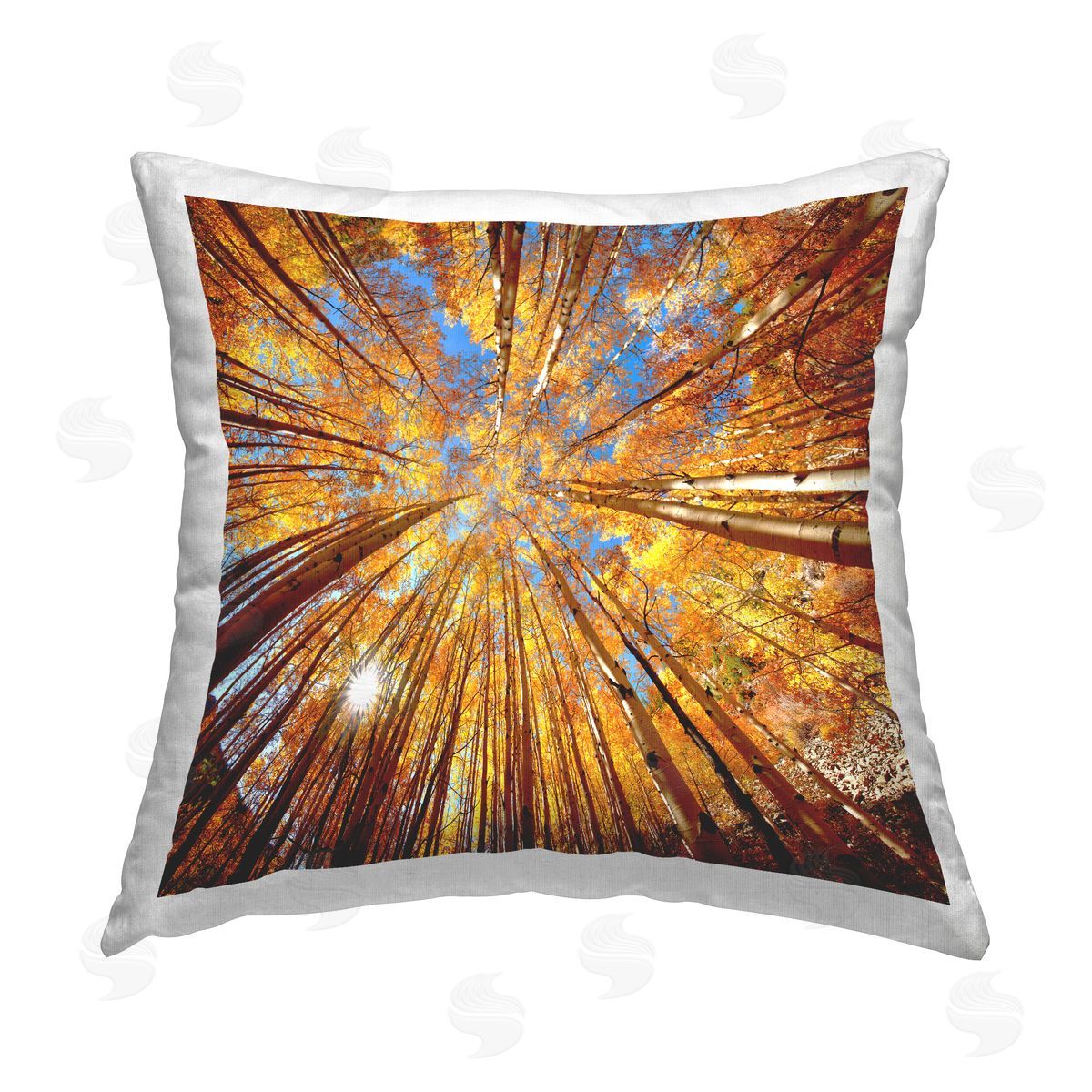 Autumn Birch Trees Forest Decorative Printed Pillow, Home Decor by Lena Owens