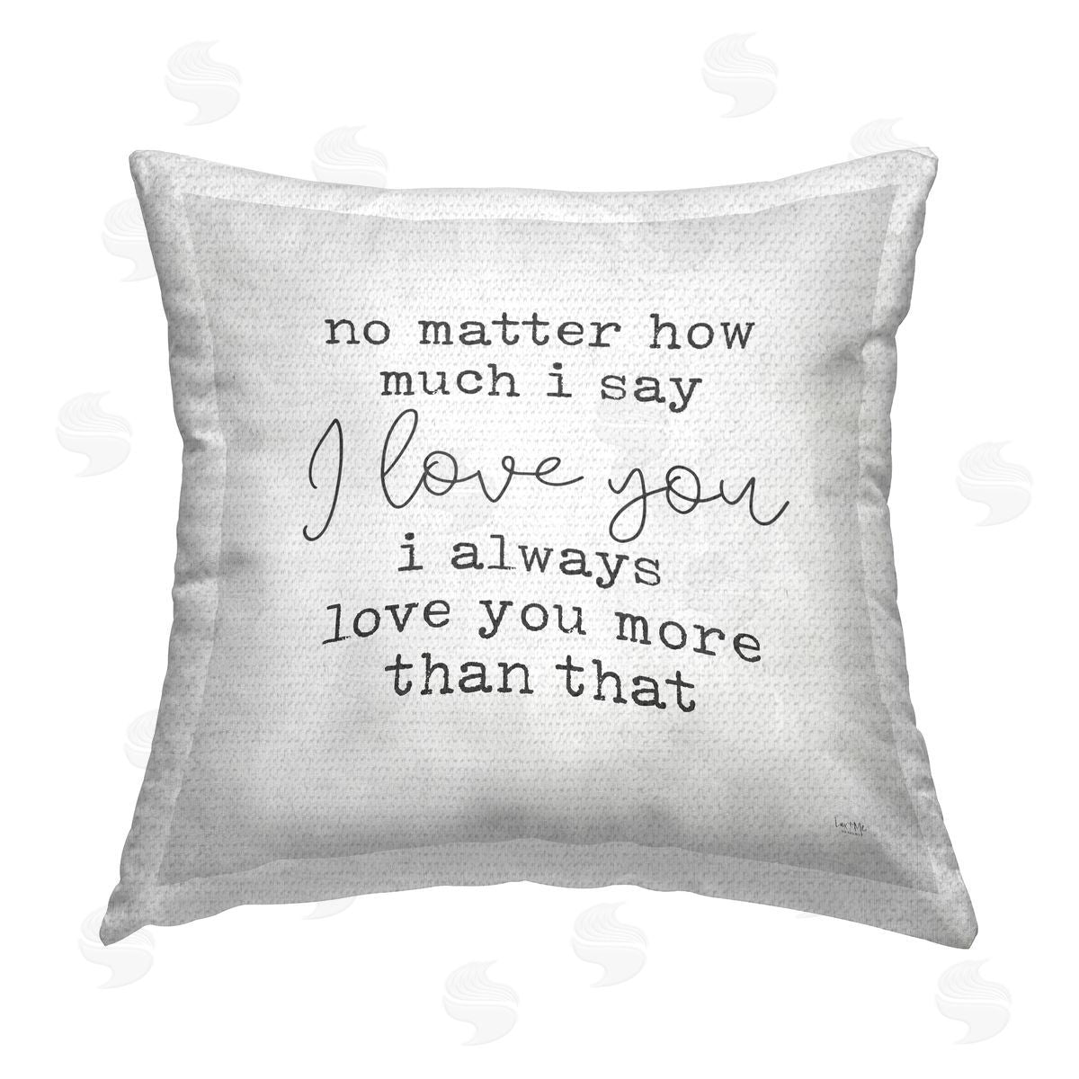 Romantic Love You Phrase Outdoor Printed Pillow, Home Decor by Lux + Me Designs