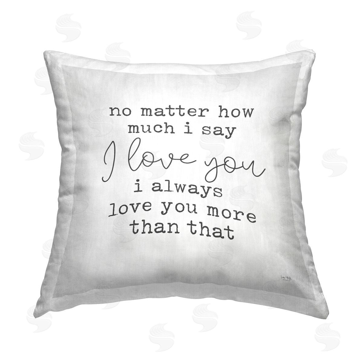 Romantic Love You Phrase Decorative Printed Pillow, Home Decor by Lux + Me Designs