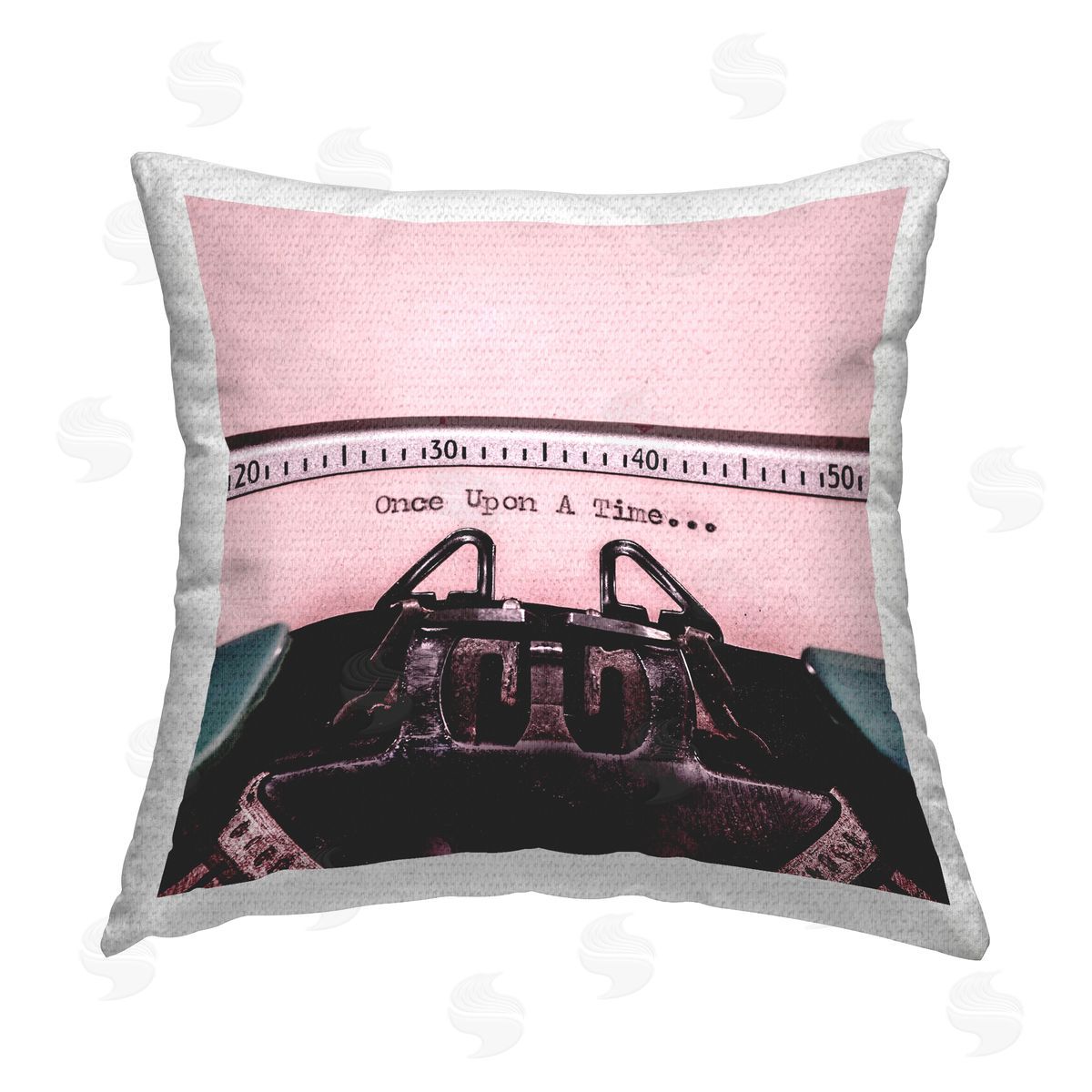 Once Upon a Time Typewriter Outdoor Printed Pillow, Home Decor by Elephant Stock