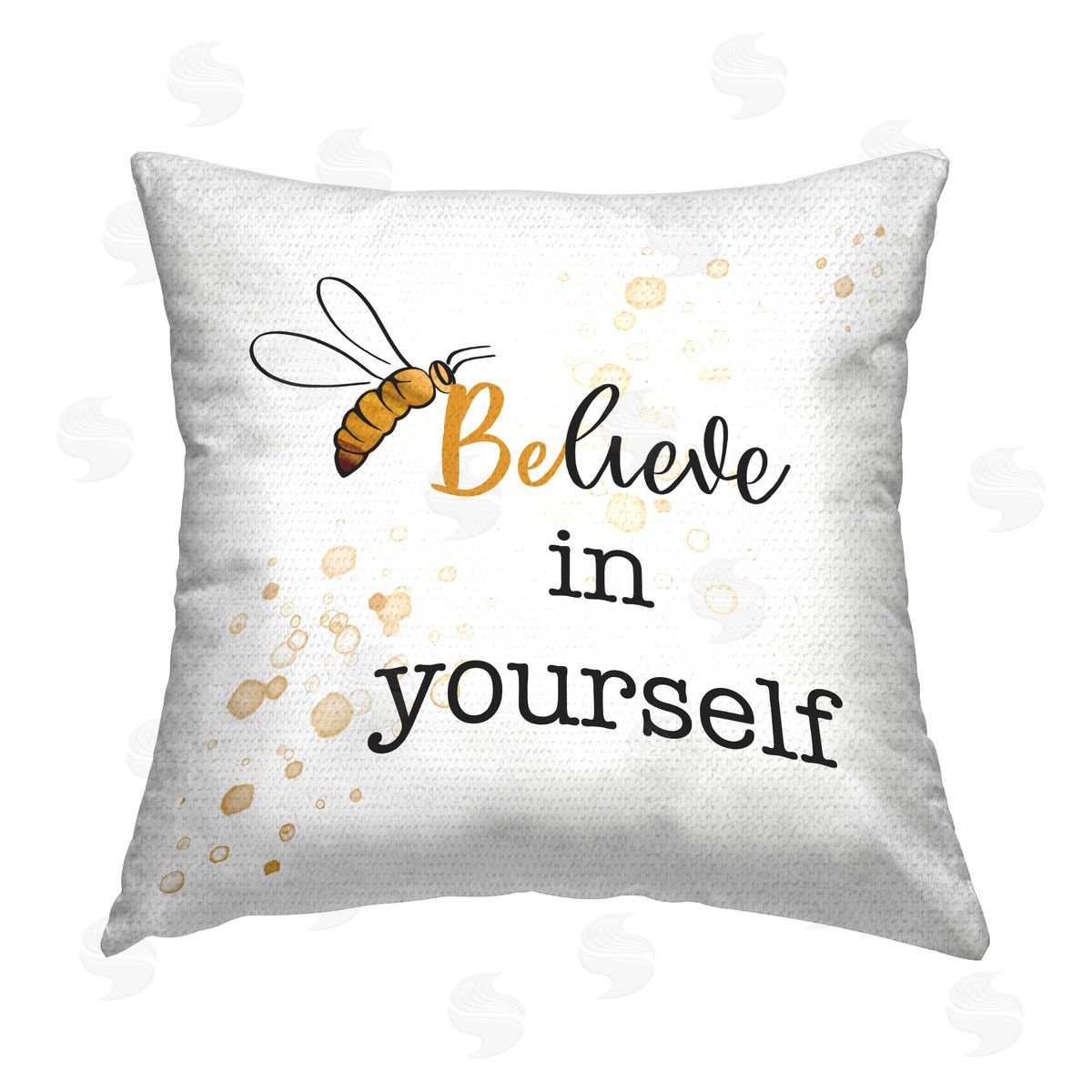 Believe In Yourself Phrase Outdoor Printed Pillow, Home Decor by Amber Clarkson