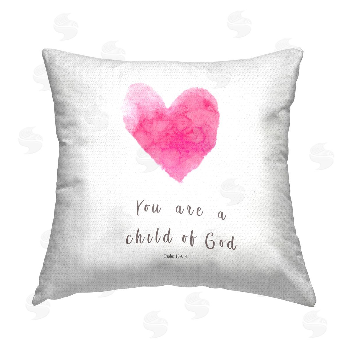 Child of God Psalm Phrase Outdoor Printed Pillow, Home Decor by Amber Clarkson