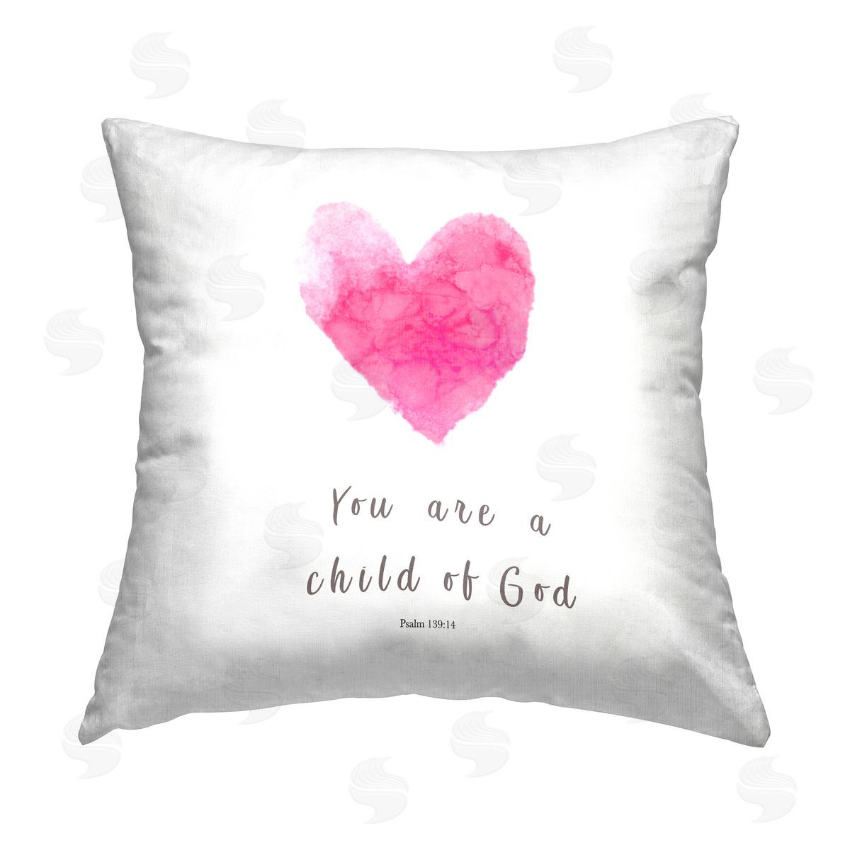 Child of God Psalm Phrase Decorative Printed Pillow, Home Decor by Amber Clarkson