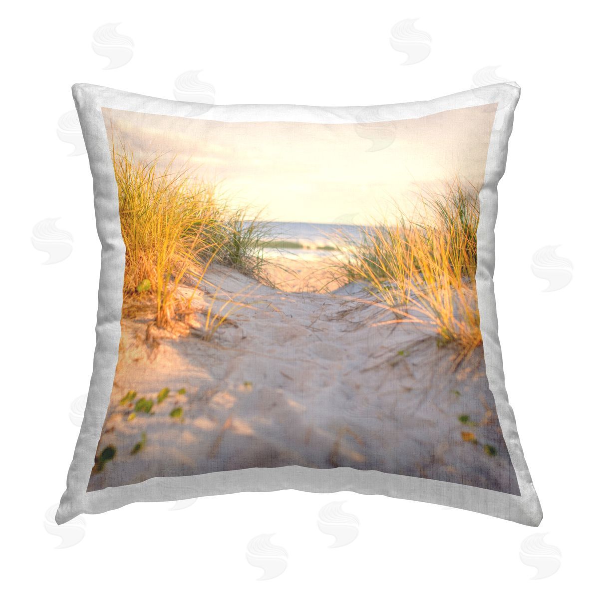 Beach Path Landscape Decorative Printed Pillow, Home Decor by Michael Quackenbush
