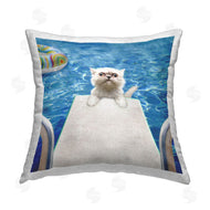 Michael Quackenbush | Kitten on Pool Diving Board