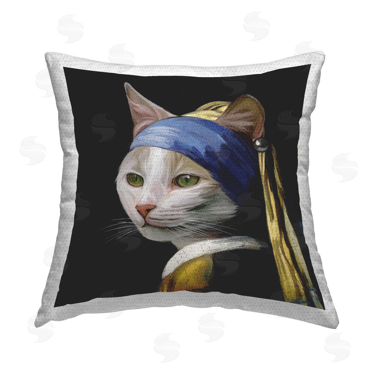Funny Cat Classic Portrait Outdoor Printed Pillow, Home Decor by Elephant Stock