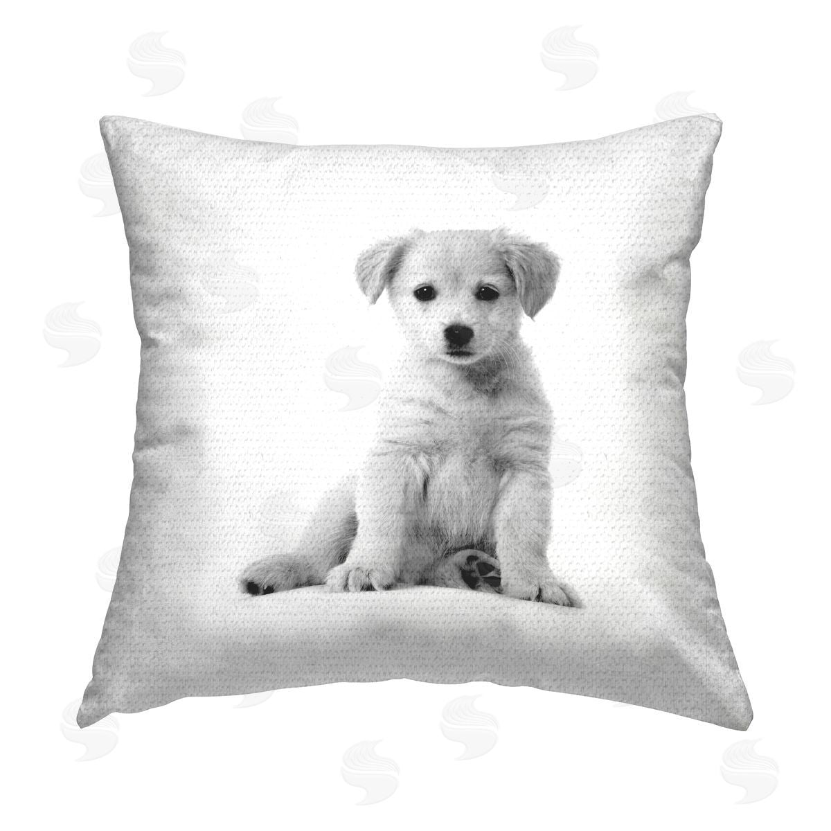 Minimal Retriever Puppy Outdoor Printed Pillow, Home Decor by Elephant Stock