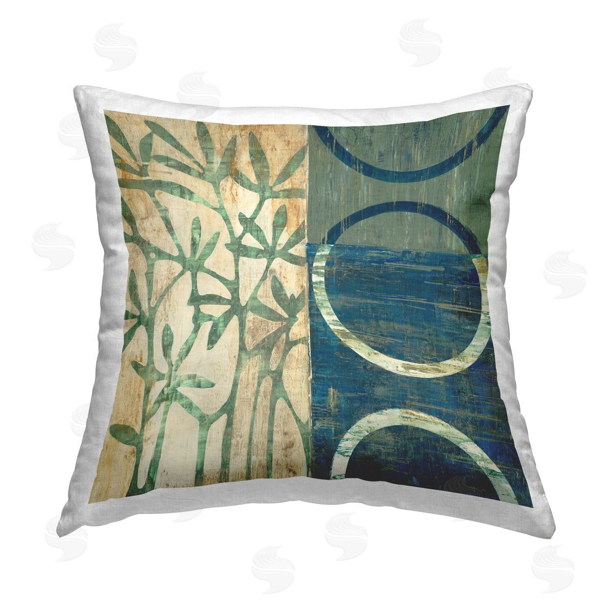 Rustic Botanical Sprigs Abstraction Decorative Printed Pillow, Home Decor by Liz Jardine