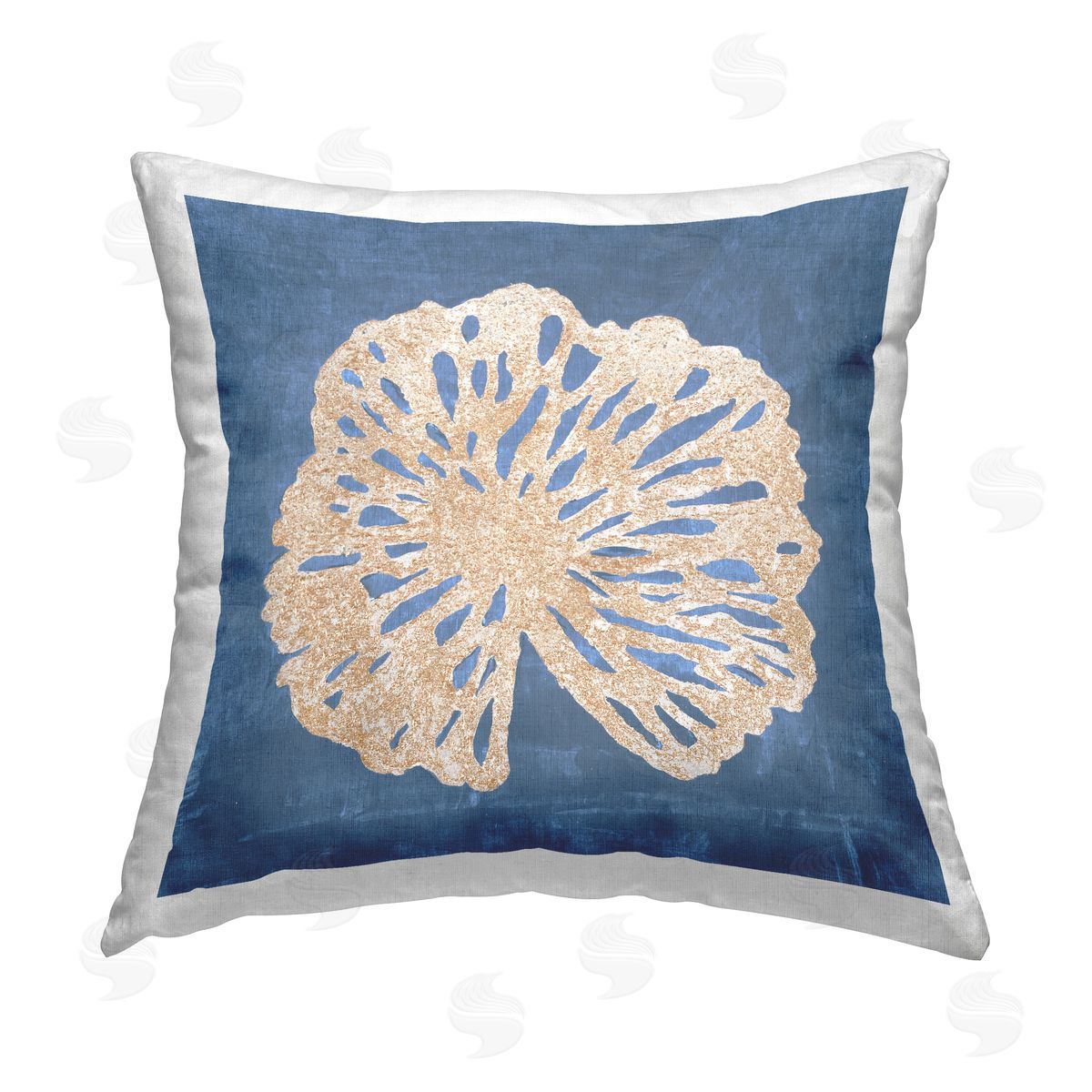 Aquatic Coral Sea Life Decorative Printed Pillow, Home Decor by Liz Jardine