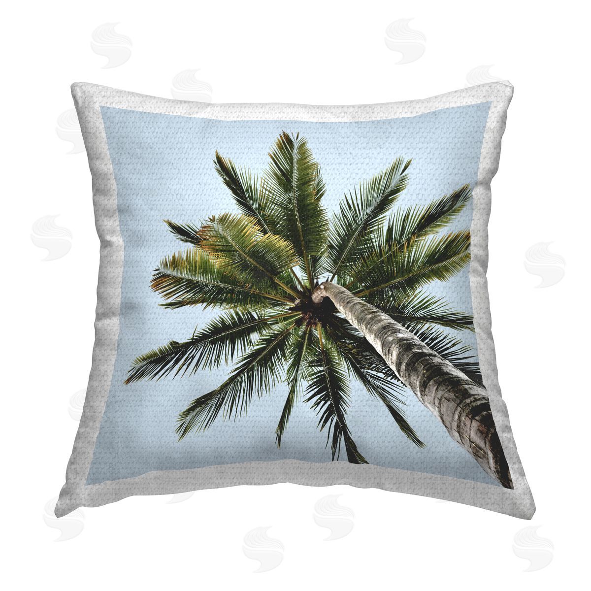 Palm Tree Leaves View Outdoor Printed Pillow, Home Decor by Elephant Stock