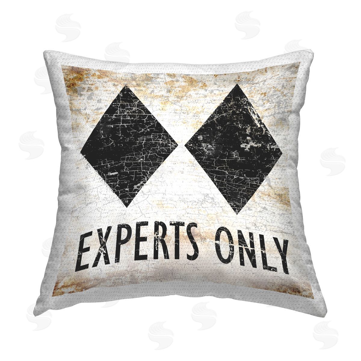 Experts Only Black Diamond Outdoor Printed Pillow, Home Decor by Peter Horjus