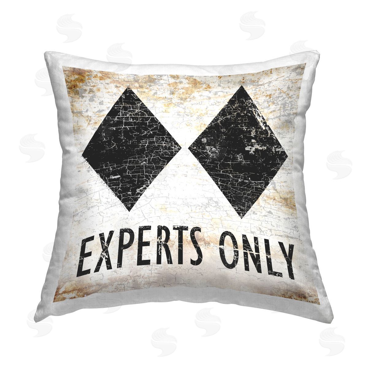 Experts Only Black Diamond Decorative Printed Pillow, Home Decor by Peter Horjus