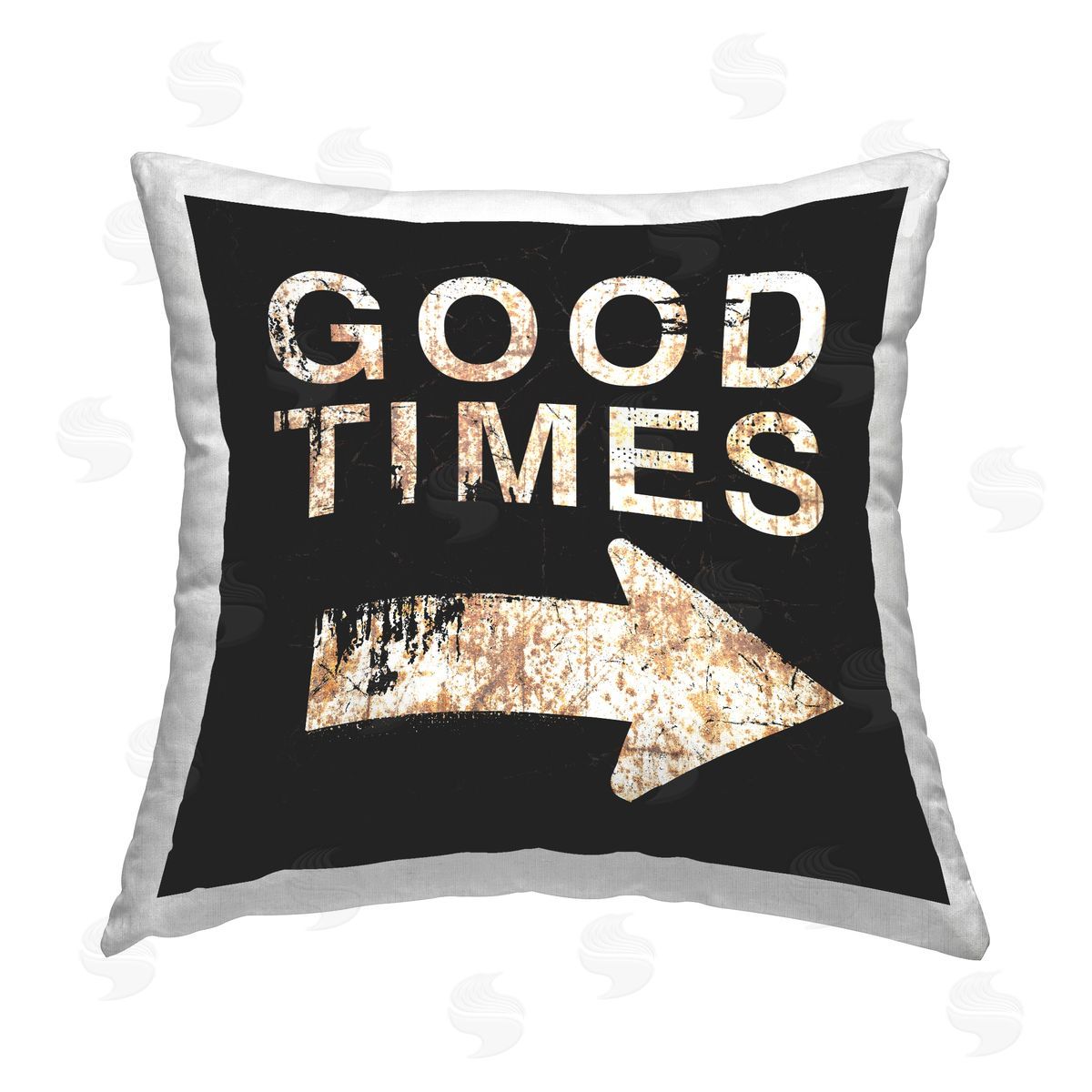 Good Times Arrow Pointing Decorative Printed Pillow, Home Decor by Peter Horjus