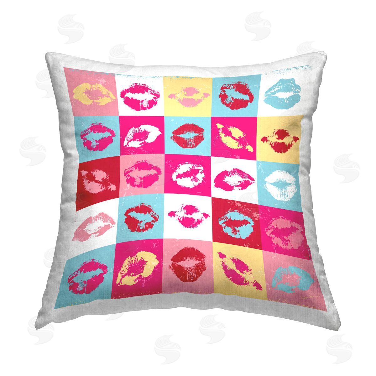 Pop Style Lipstick Lips Decorative Printed Pillow, Home Decor by Peter Horjus