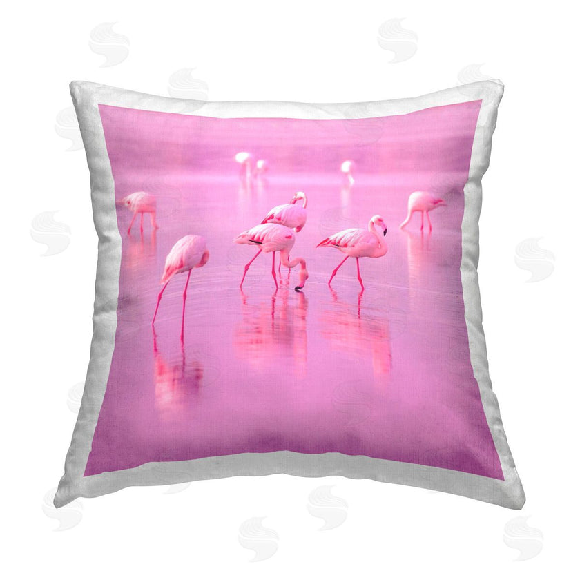 Elephant Stock | Pink Flamingo Flock Grazing
