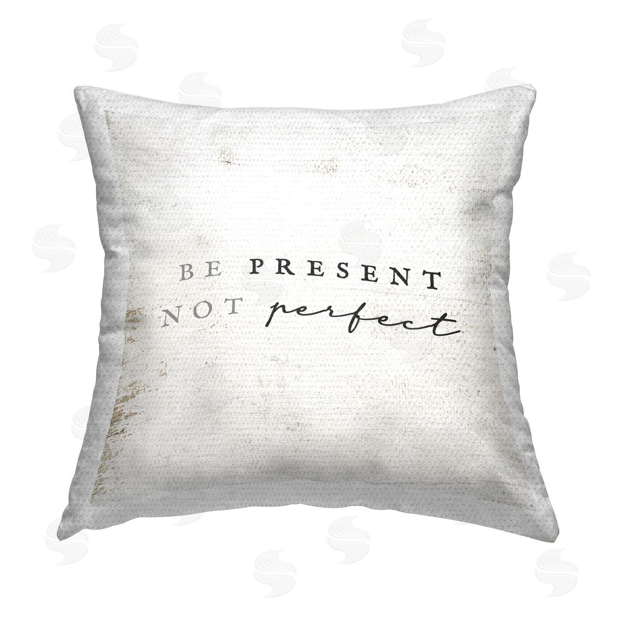 Be Present Not Perfect Phrase Outdoor Printed Pillow, Home Decor by Stupell Studio
