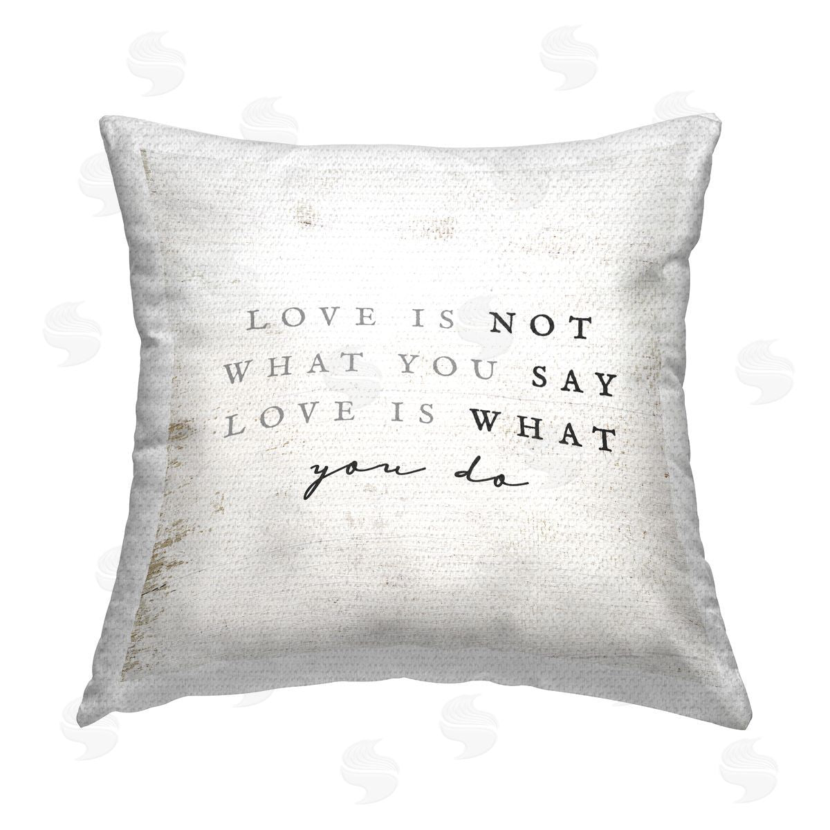 Love is What You Do Phrase Outdoor Printed Pillow, Home Decor by Stupell Studio